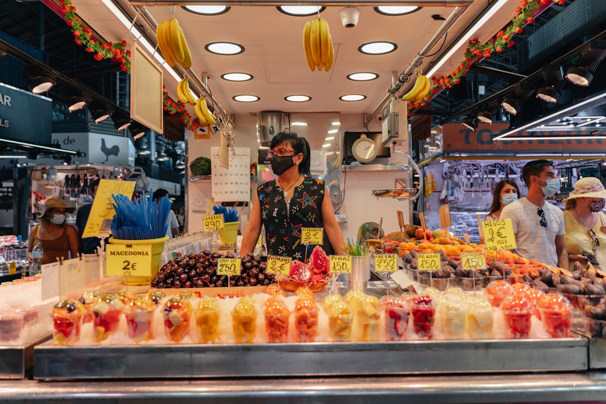 La Boqueria market before the crowds