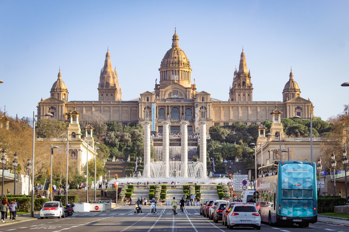 MNAC terrace view over Plaça d'Espanya
