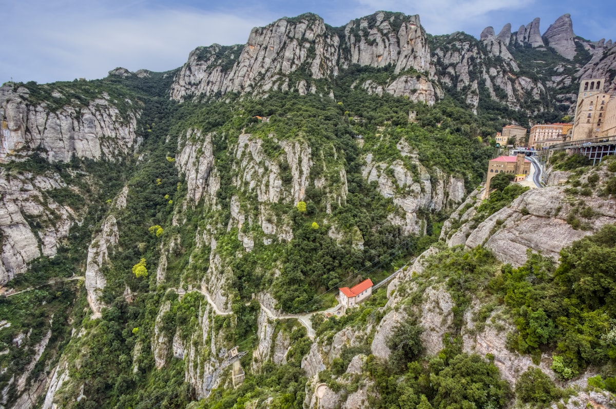 Santa Maria de Montserrat monastery and peaks