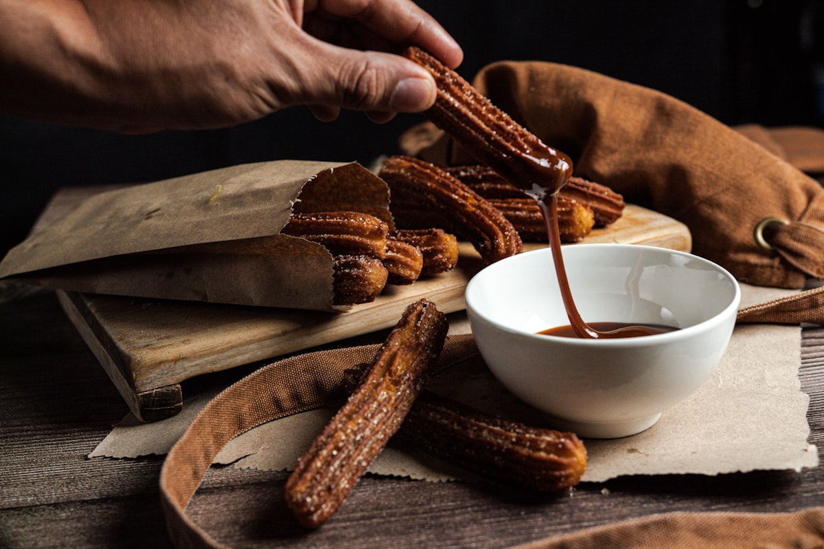 Churros con chocolate at Chocolatería San Ginés