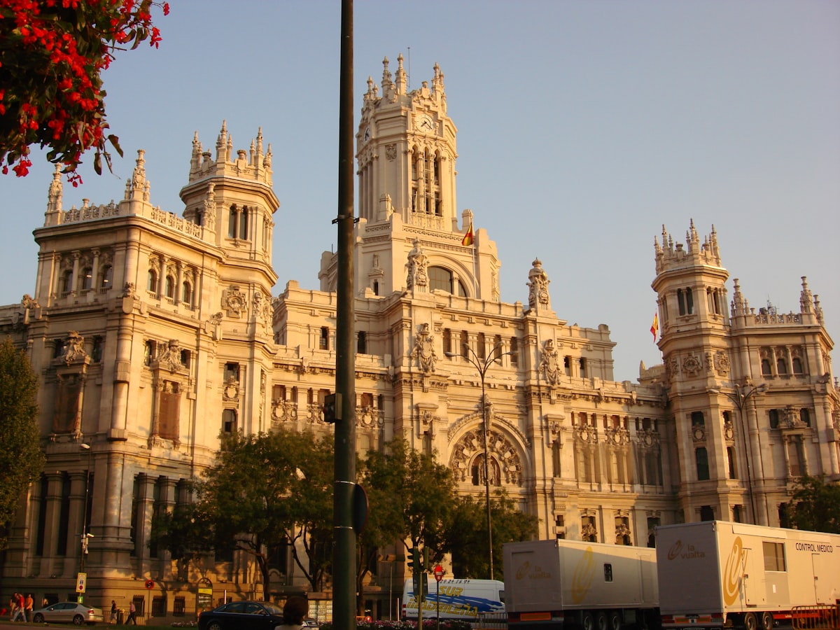 Rooftop lunch view over Cibeles